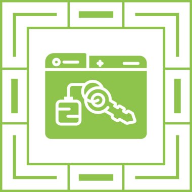 anahtar simgesi, vektör illüstrasyonu 