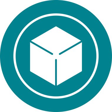küp web simgesi vektör illüstrasyonu
