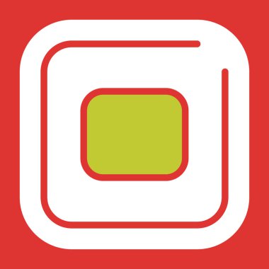 Kare Simgesini Durdur, vektör illüstrasyonu 