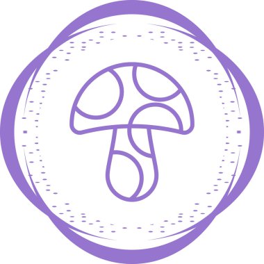 Mantar. Web simgesi basit illüstrasyon 