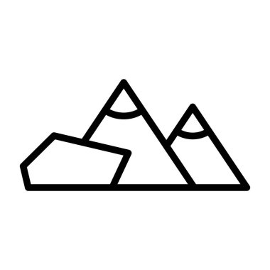 dağlar web simgesi, vektör çizim 