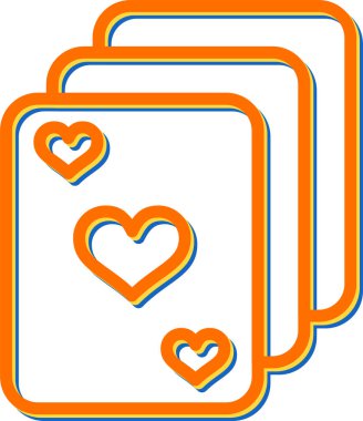 Kartlar. Web simgesi basit illüstrasyon