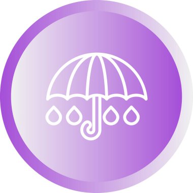 şemsiye ağ simgesi, vektör illüstrasyonu