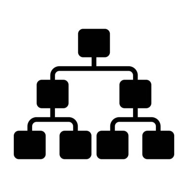 Karar ağaçları. Web simgesi basit illüstrasyon