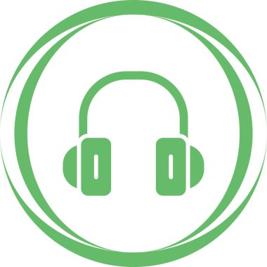kulaklıklar web simgesi, vektör illüstrasyonu