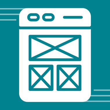 Web sitesi tel kafes. Açılış sayfası satırı simgesi. Web sayfası kullanıcı arabirimini tarayıcı penceresinde