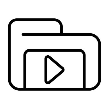 Video player vector icon design 
