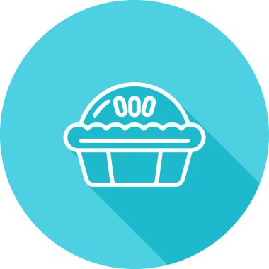 turta simgesi, vektör illüstrasyonu basit tasarım