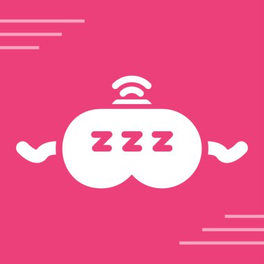 Uyku maskesi ikonu, vektör çizimi. Uyku İzleyici    