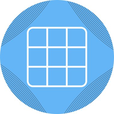 Rubik küp simgesi, vektör illüstrasyonu basit tasarım