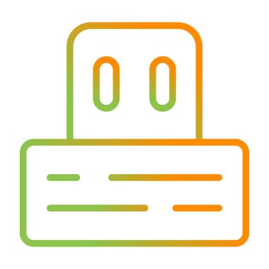 USB modern simgesinin vektör illüstrasyonu 