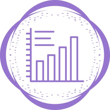 Çubuk Grafik simgesi, vektör illüstrasyonu basit tasarım