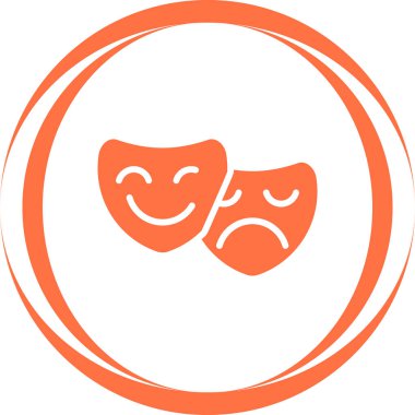 Komedi ve Trajedi Maskeleri Whie Geçmişinde 