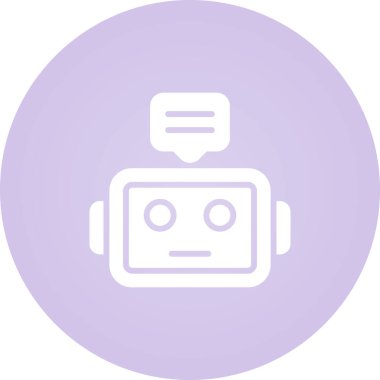 Chatbot 'lar. Web simgesi basit illüstrasyon