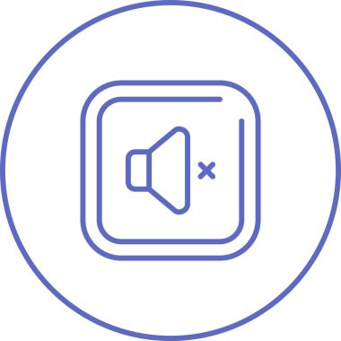 Cilt Dilsiz Kare Simgesi, Renkli Vektör İllüstrasyonu