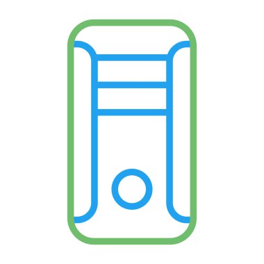 Bilgisayar kılıfı Pc satır simgesi. mobil konsept ve web tasarımı için doğrusal stil işareti. cpu kule kutusu anahat vektör simgesi. Sembol, logo illüstrasyonu. Vektör grafikleri