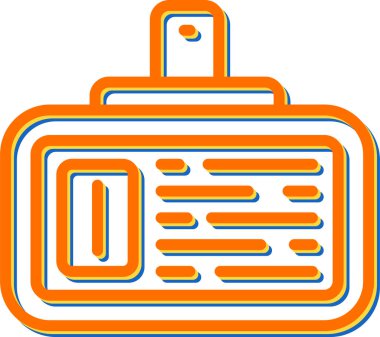 Kimlik kartı belgesi simgesi, vektör illüstrasyonu 