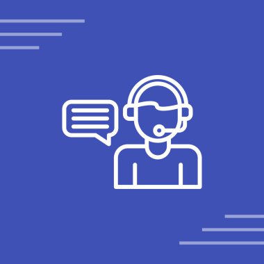 Kişisel Yardımcı simgesinin vektör illüstrasyonu 