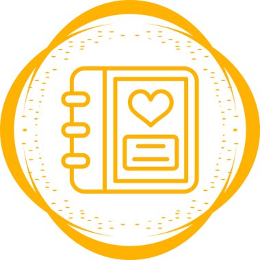 Romantik fotoğraf albümü web simgesi basit illüstrasyon