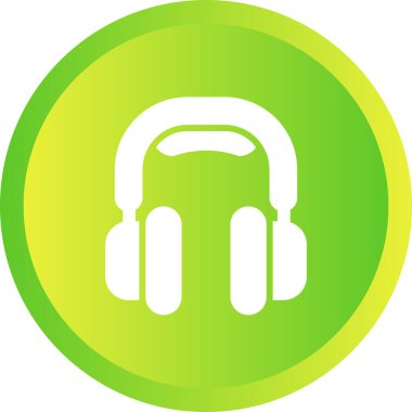 kulaklıklar web simgesi, vektör illüstrasyonu