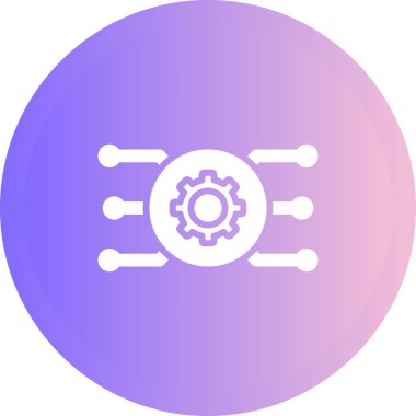 Beyaz Arkaplanda Ağ Yapılandırma Simgesi 