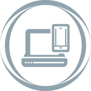 dizüstü bilgisayar simgesi, vektör illüstrasyonu basit tasarım