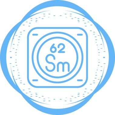 Kimyasal Element Web simgesi vektör çizimi