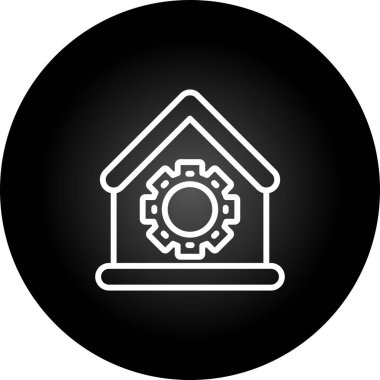 Ev. Web simgesi basit illüstrasyon 