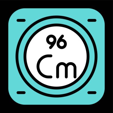 Kimyasal Element Web simgesi vektör çizimi