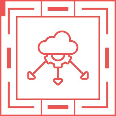 Ağ Yükleme Simgesi, Beyaz Üzerine Vektör 