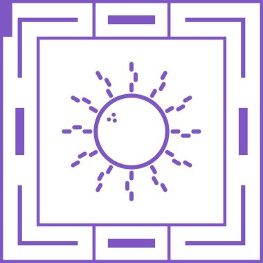 Güneş Ağı simgesi basit illüstrasyon