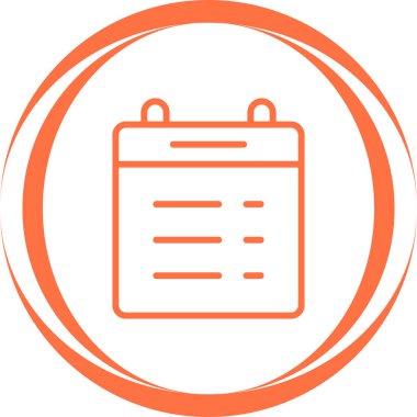 Takvim Çizgileri web simgesi, basit illüstrasyon 