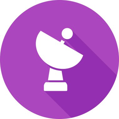 Uydu Tabağı web simgesi, basit vektör illüstrasyonu