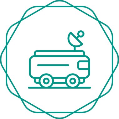 Mars Gezgin simgesi vektör illüstrasyonu