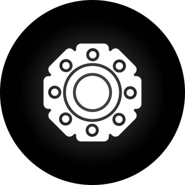 Nut Ayırılmış Simgesini Kilitle, Beyaz Arkaplanda Fındık Simgesini Vidala 