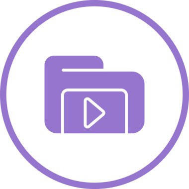 Video player vector icon design 