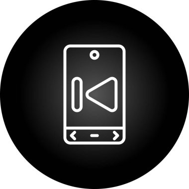 akıllı telefon oynatıcı simgesi, vektör illüstrasyonu basit tasarım