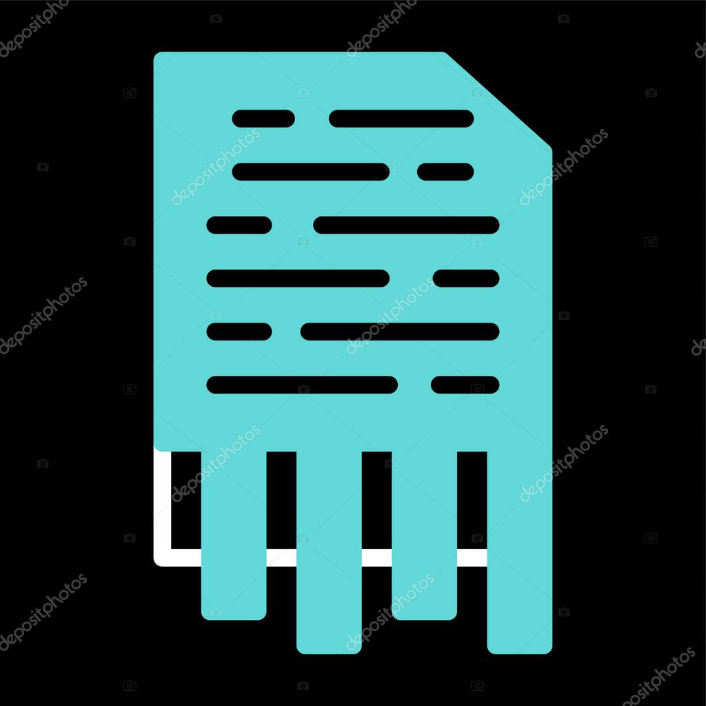 Shredding web icon, simple vector illustration