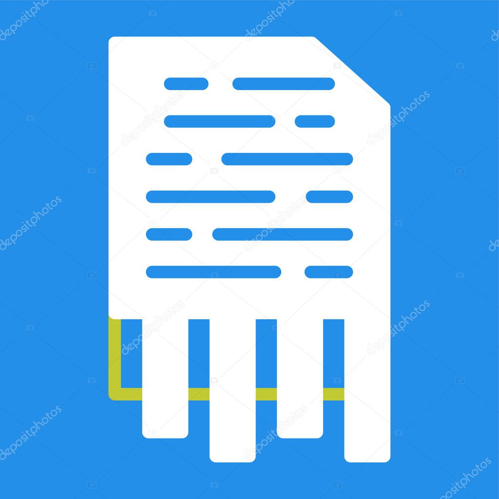 Shredding web icon, simple vector illustration