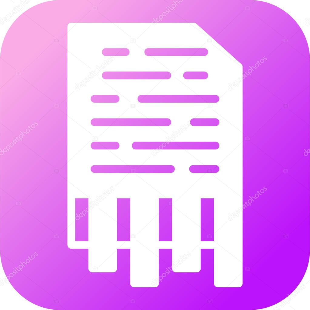 Shredding web icon, simple vector illustration