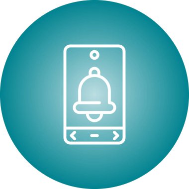 Bilgilendirme zili. Web simgesi basit illüstrasyon