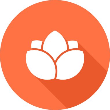 Nilüfer çiçeği. Web simgesi basit illüstrasyon