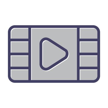 Çokluortam Oynatıcı vektör simgesi, vektör illüstrasyonu