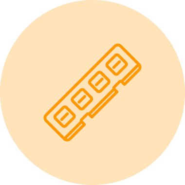 Ram Bellek Vektörü İşareti, Beyaz üzerine izole edilmiş doğrusal renkli Pictogram. Rastgele Erişim Bellek Sembolü, Logo İllüstrasyonu.