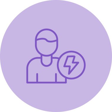 Yenilmez kişi modern simge beyaz arkaplanda izole 