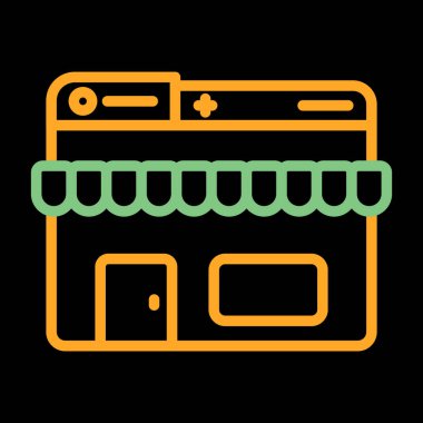 Etrade web simgesi vektör illüstrasyonu