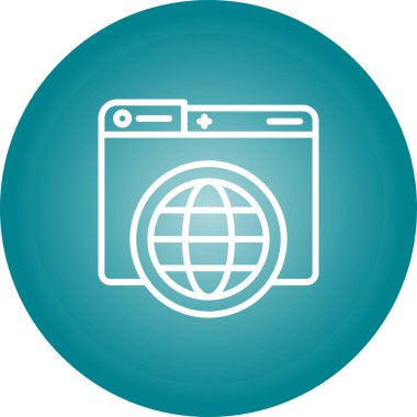 Dünya simgesinin vektör illüstrasyonu 