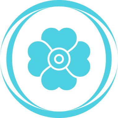 Kiraz çiçeği ikonu vektör illüstrasyonu 