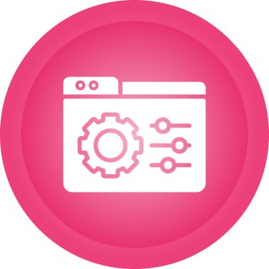 Uygulama Denetim Paneli simgesi, vektör illüstrasyonu basit tasarım