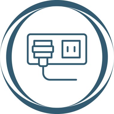 soket simgesi web basit illüstrasyon